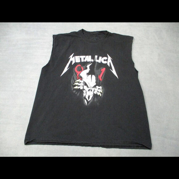 Vintage Metallica Sleeveless Shirt Size Medium Demon 81 Band Tagless - Picture 1 of 6